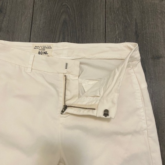 Nili Lotan Tel Aviv Slim Leg Cropped Cream Pants Size 0 - Picture 5 of 10